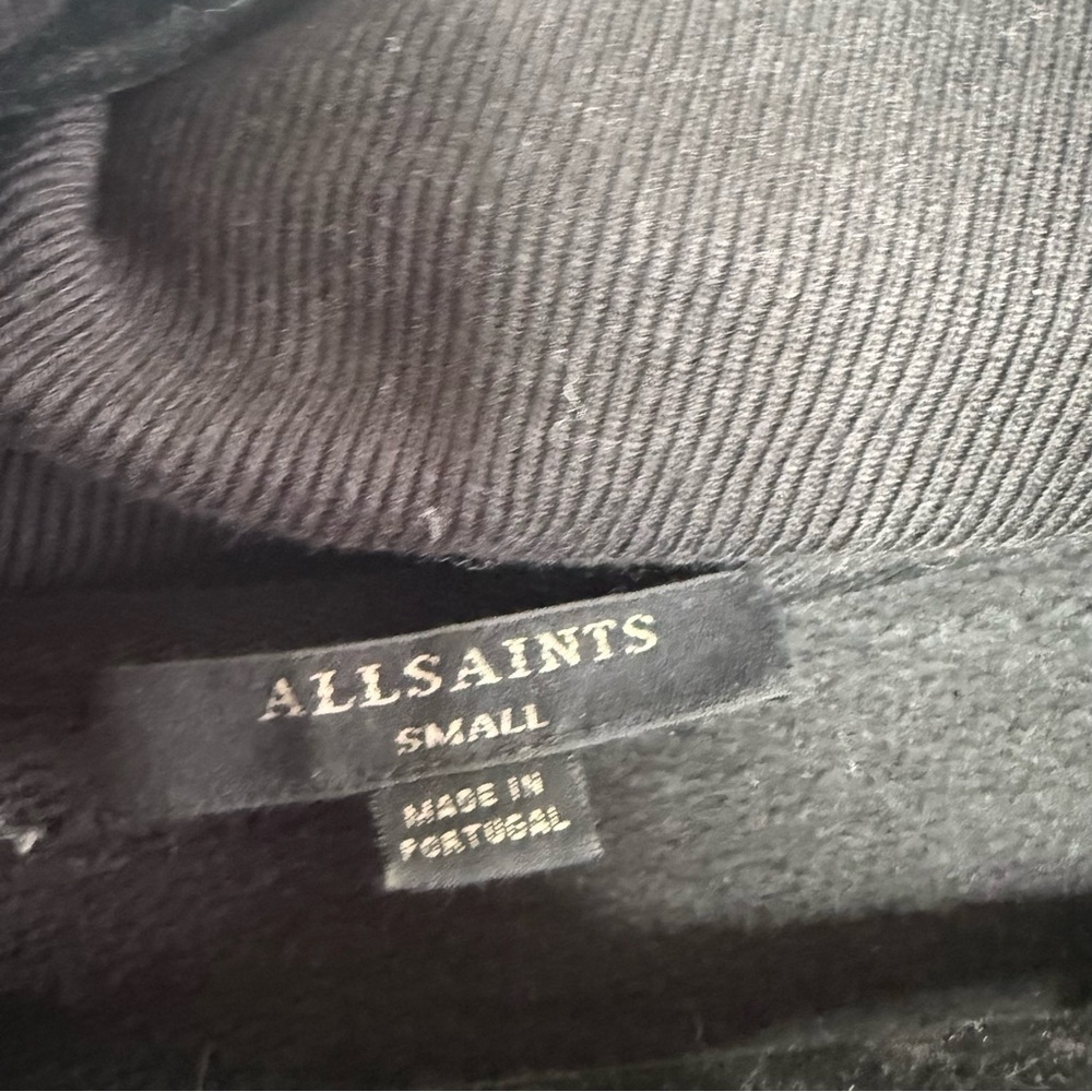 All Saints Black Sweatshirt with snaps - Picture 3 of 6